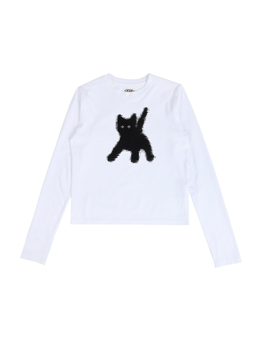 [aeae] FLASHED CATS EYE L/S - WHITE