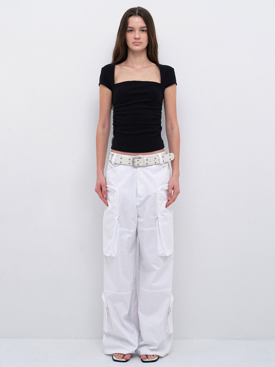 [CERRIC] DOUBLE BAG PANTS - WHITE