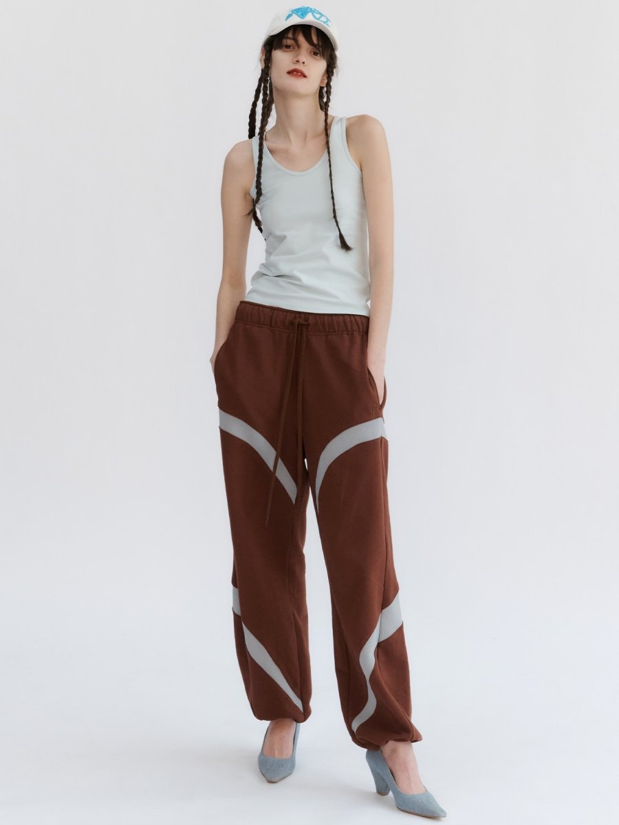 [TheOpen Product] HEART TRACK PANTS - BURGUNDY