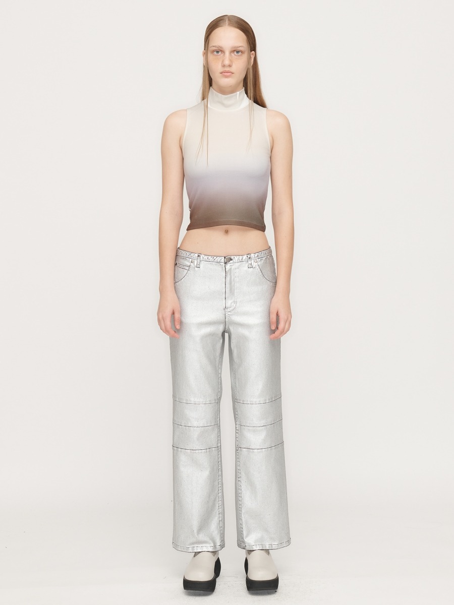 [TheOpen Product] SILVER PANELED PANTS - SILVER