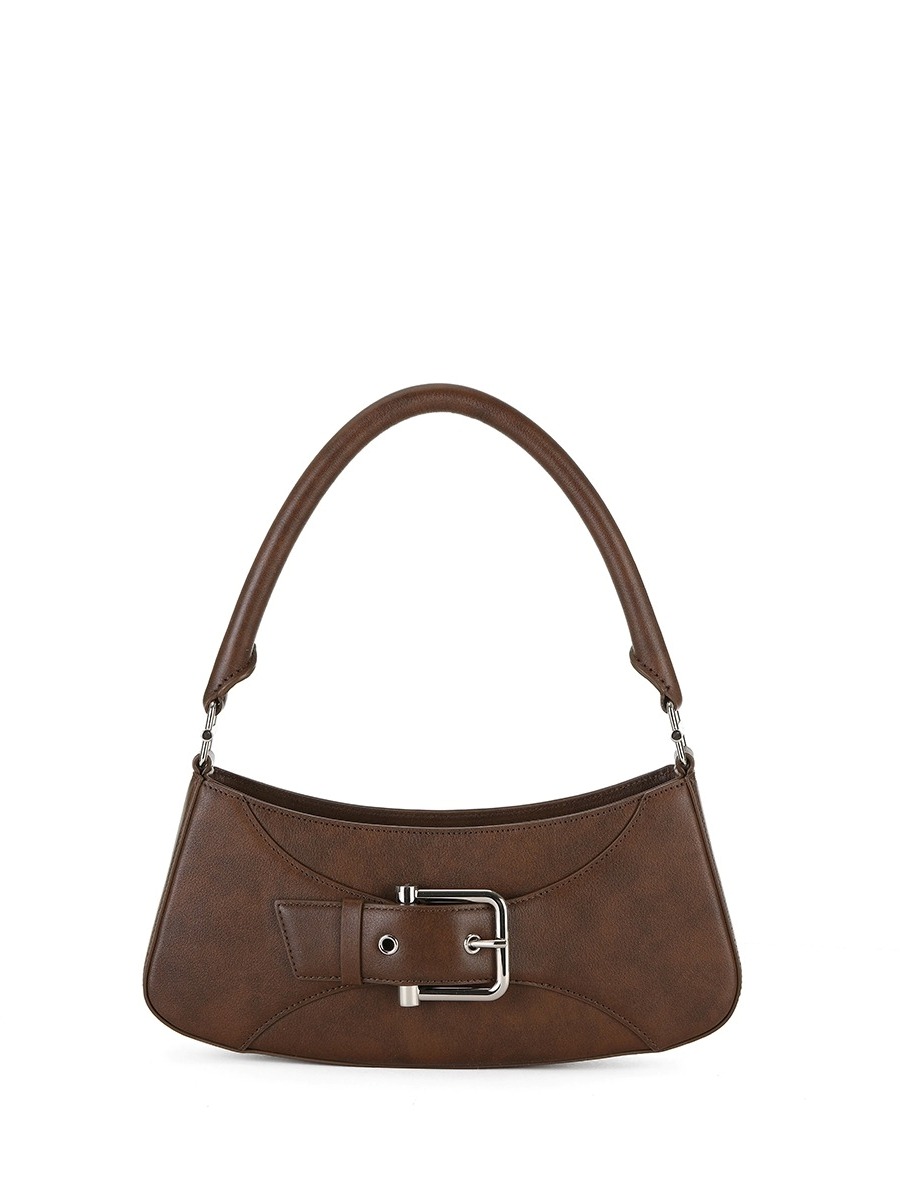 [OSOI] BELTED BROCLE - COGNAC BROWN