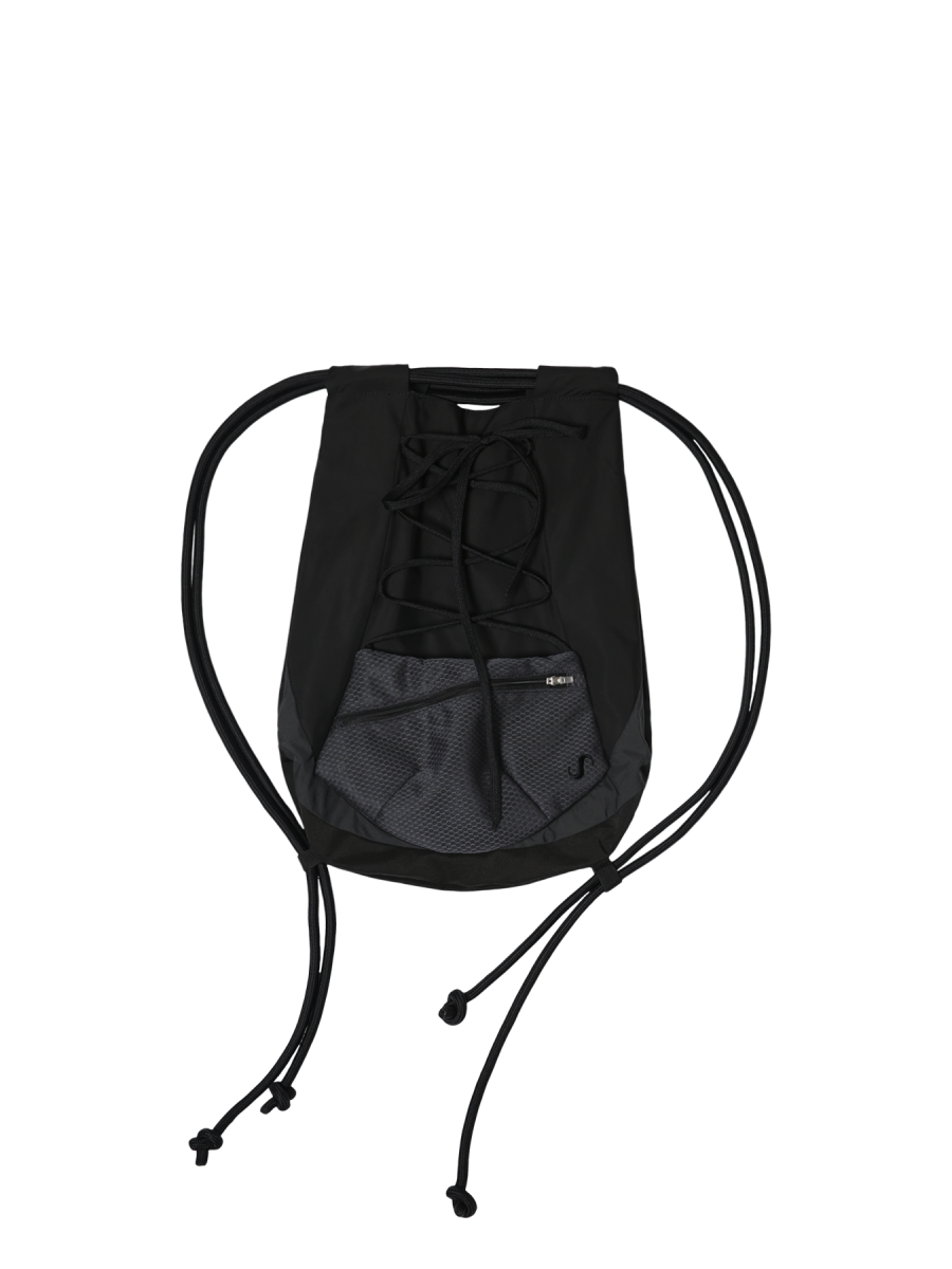 [OJOS] Detachable Pocket Gym Sack - Black
