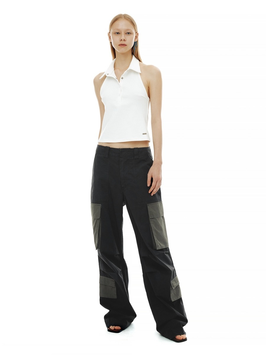 [CERRIC] SOLID MULTI CARGO PANTS - CHARCOAL