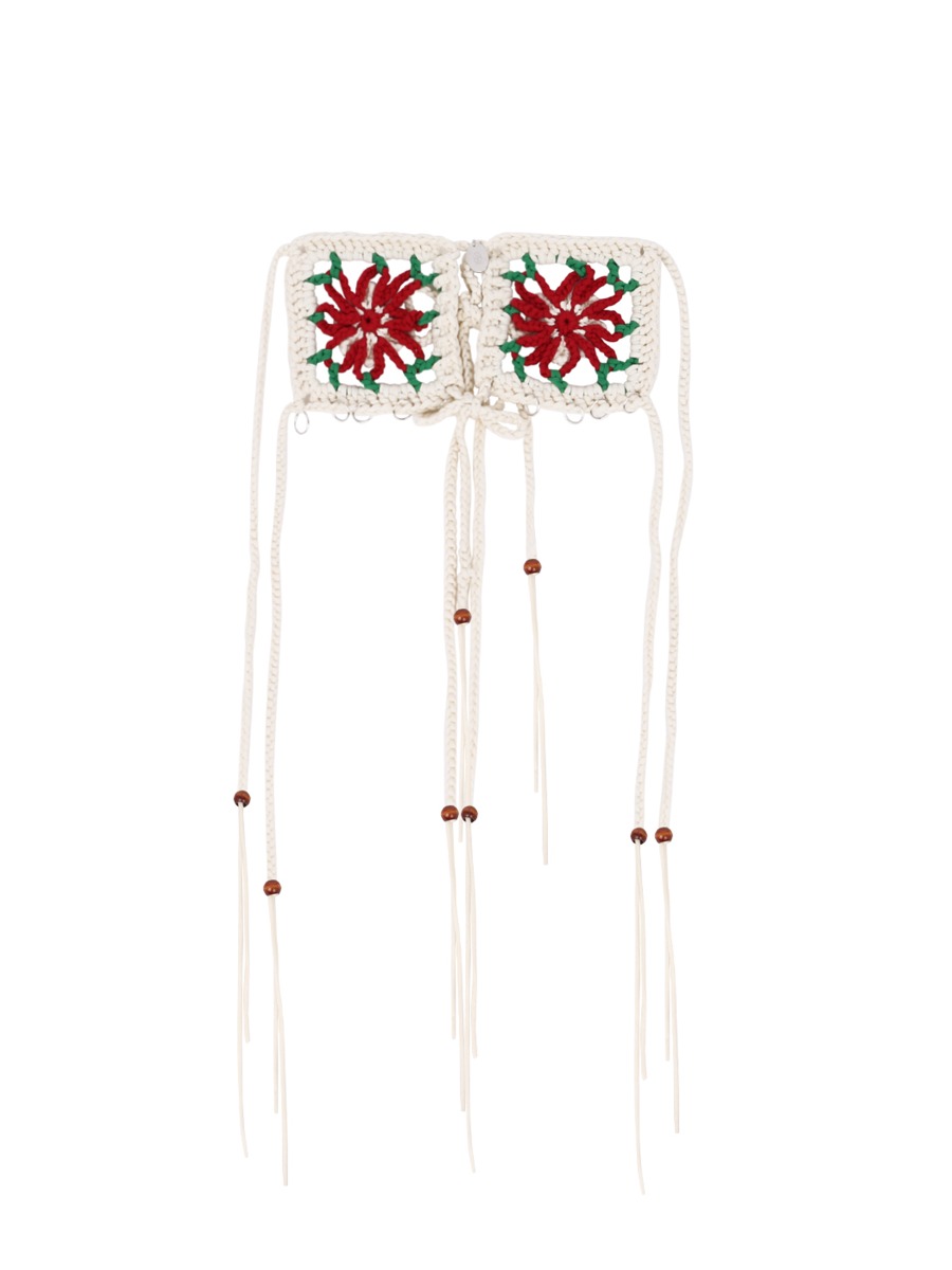 [KIJUN] Crochet Flower Bra - Ivory