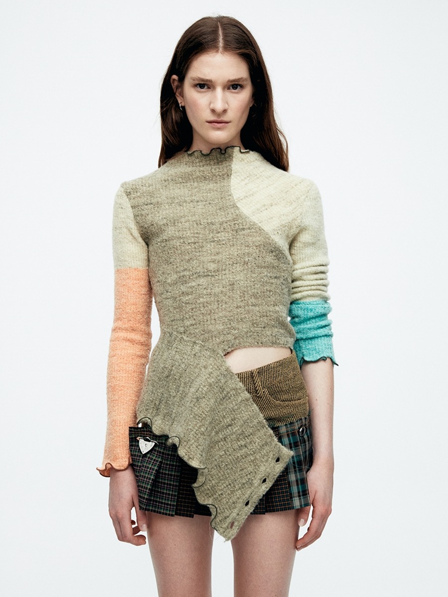 [Andersson Bell] MELANI COLOR BLOCK KNIT TOP - MULTI