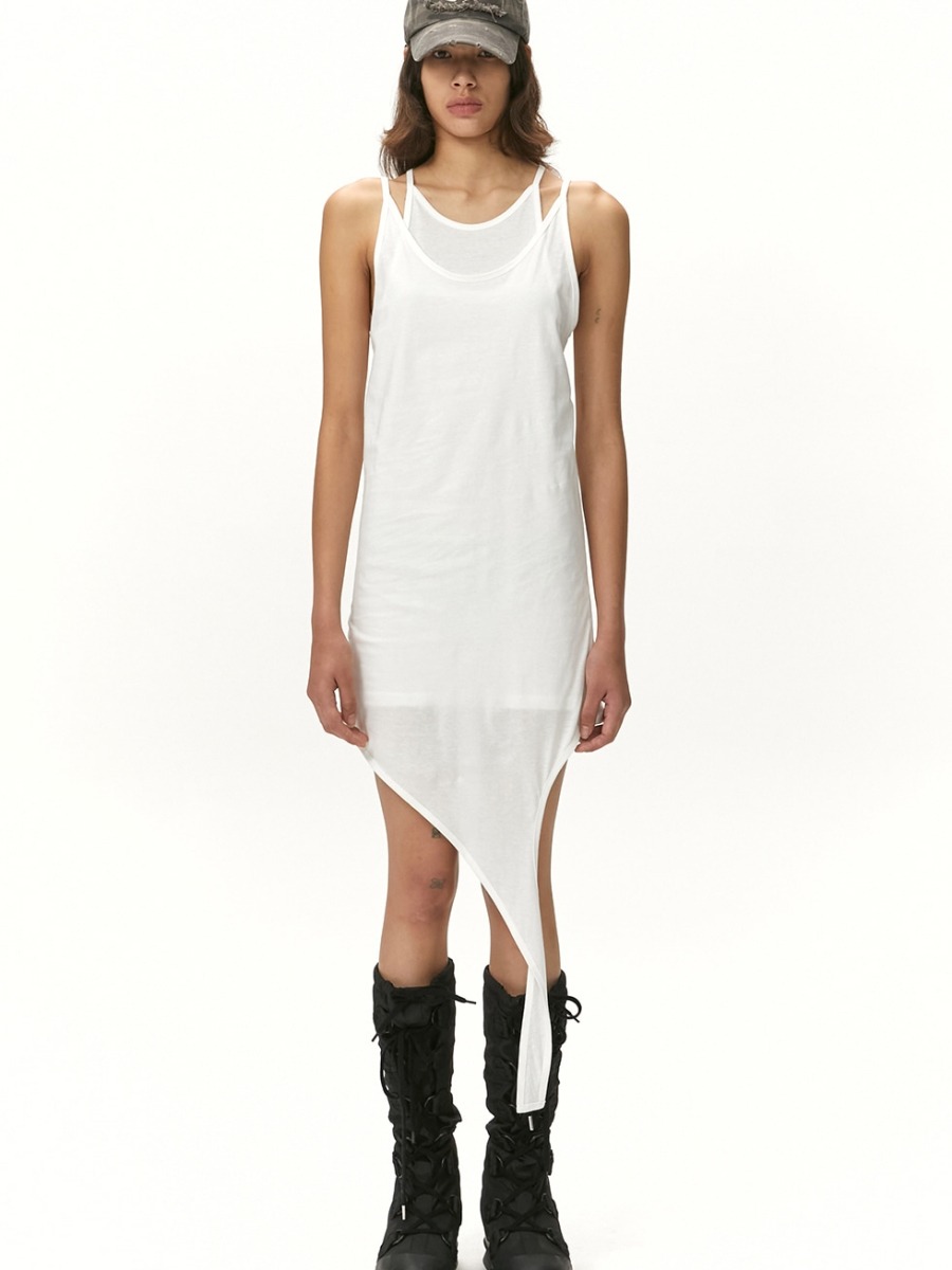 [MORE THAN PARADISE] LAYERED ONE-PIECE - IVORY