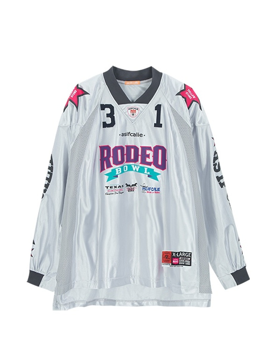 [as if CALIE] RODEO FOOTBALL JERSEY - LIGHTGRAY