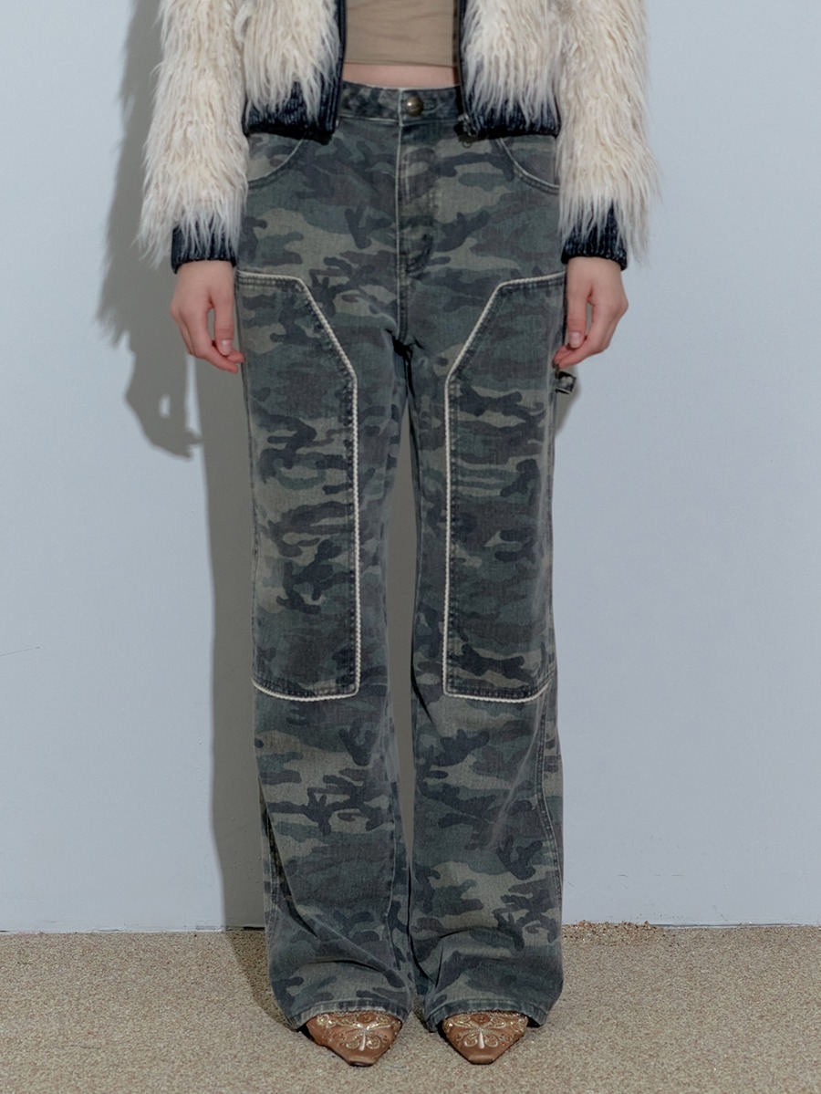 [SCULPTOR] Lace Double Knee Pants - Camouflage