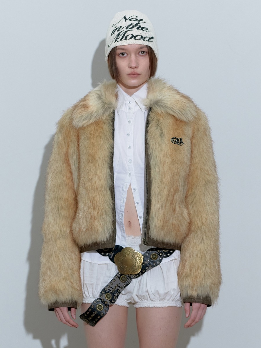 [SCULPTOR]  Faux Fur Grizzly Jacket - Natural