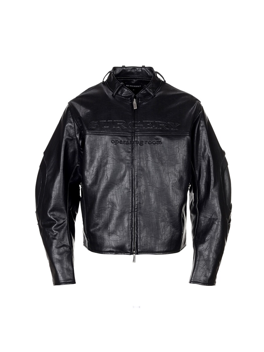 [SURGERY] surgery stratum leather jacket &#039;black&#039;