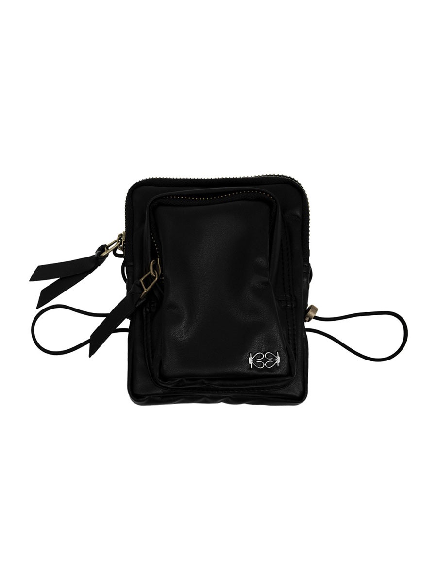 [Kijun] RENEWAL Pleather Mini Bag - Black