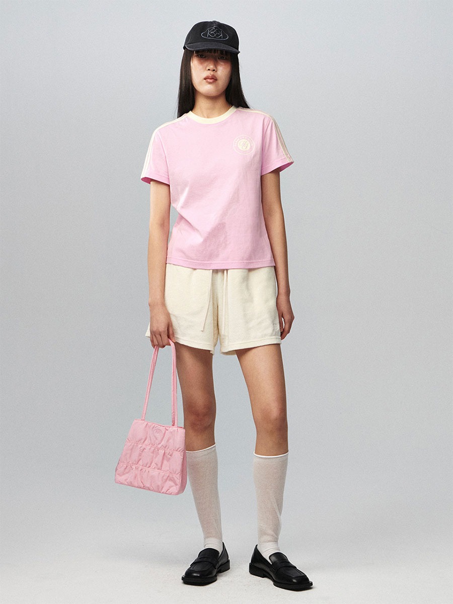[KIJUN] Football T-Shirt - Pink Ivory