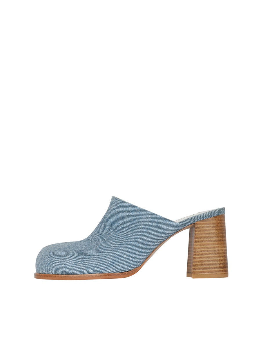 [TheOpen Product] ROUND TOE MULES - DENIM BLUE