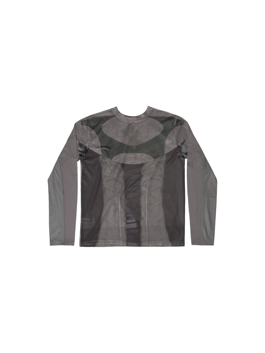 [OJOS] Backward Printed Sleeve - Warm Grey