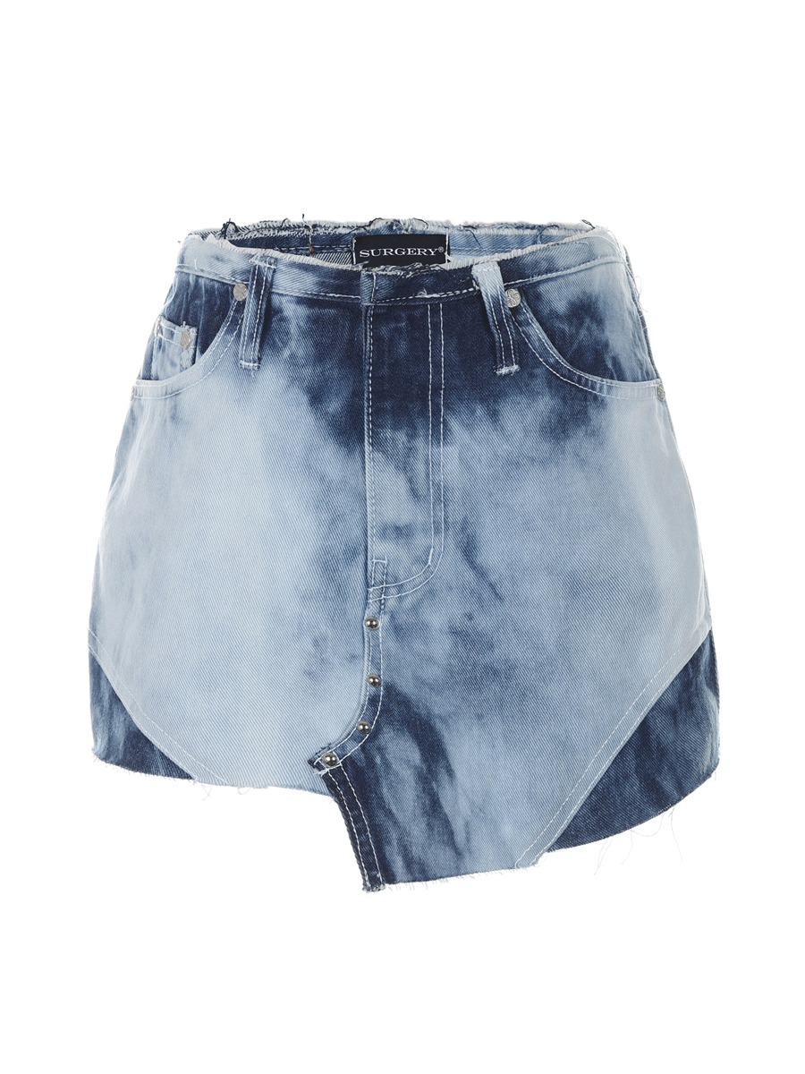 [SURGERY] surgery dekki belt mini skirt - blue