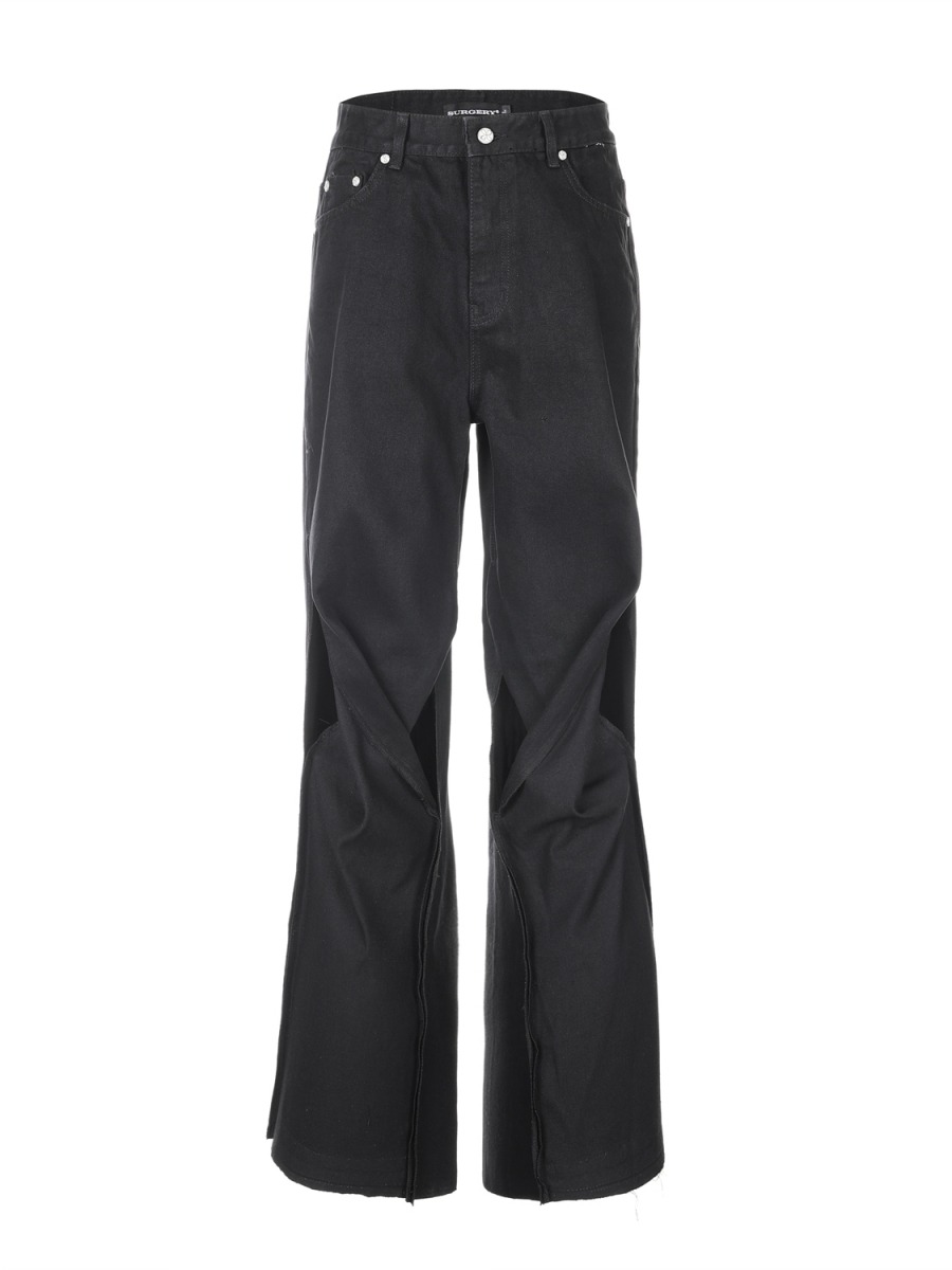 [SURGERY] surgery front twisted pants - black