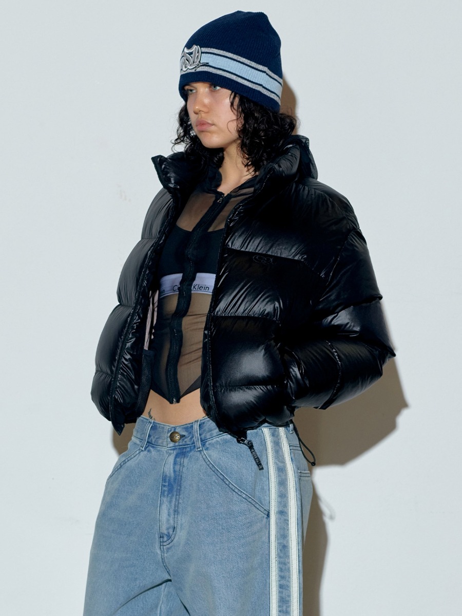 [SCULPTOR]  104 RDS Cropped Puffer Down - Black
