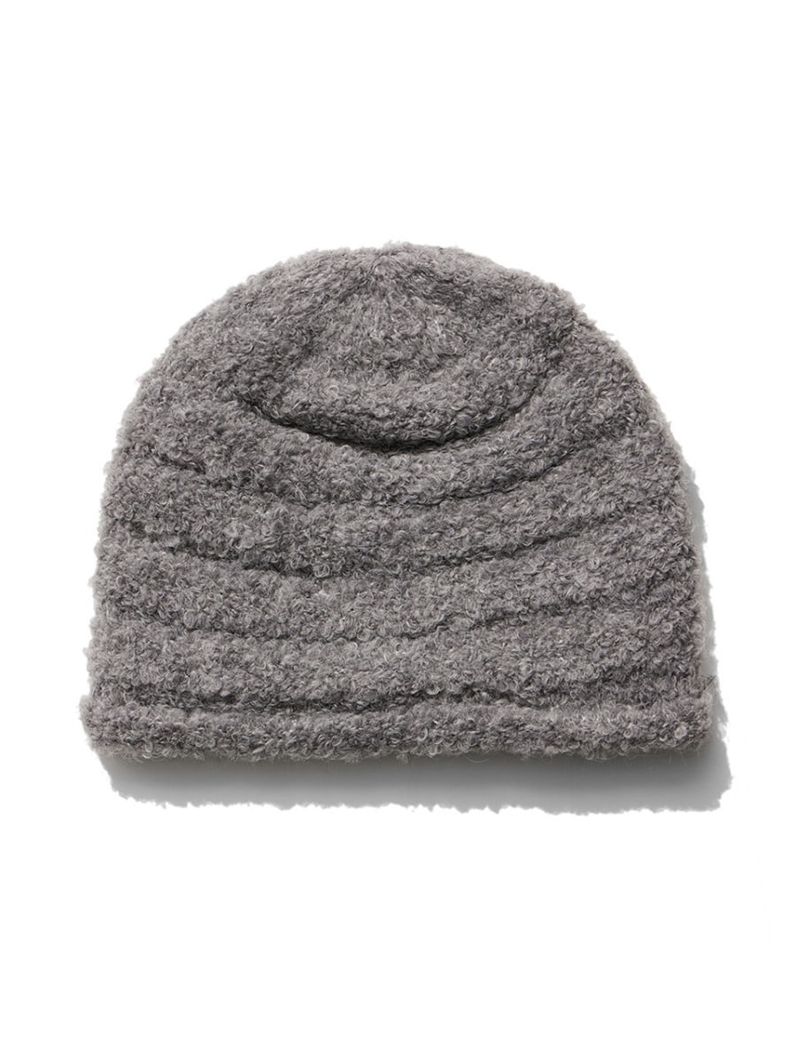 [OPEN YY] BOUCLE ROLLED BEANIE - GRAY