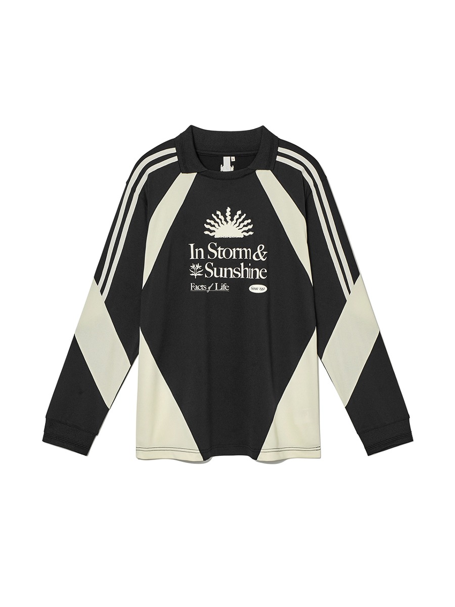 [KIJUN] Sunshine Football T-Shirt UNISEX - Black/ Cream