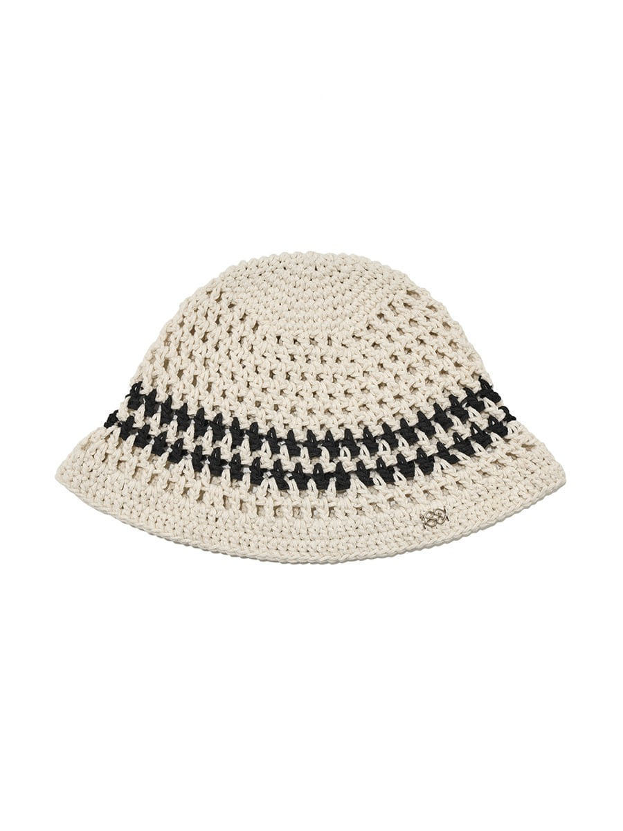 [KIJUN] Crochet Bucket Hat UNISEX - Ivory