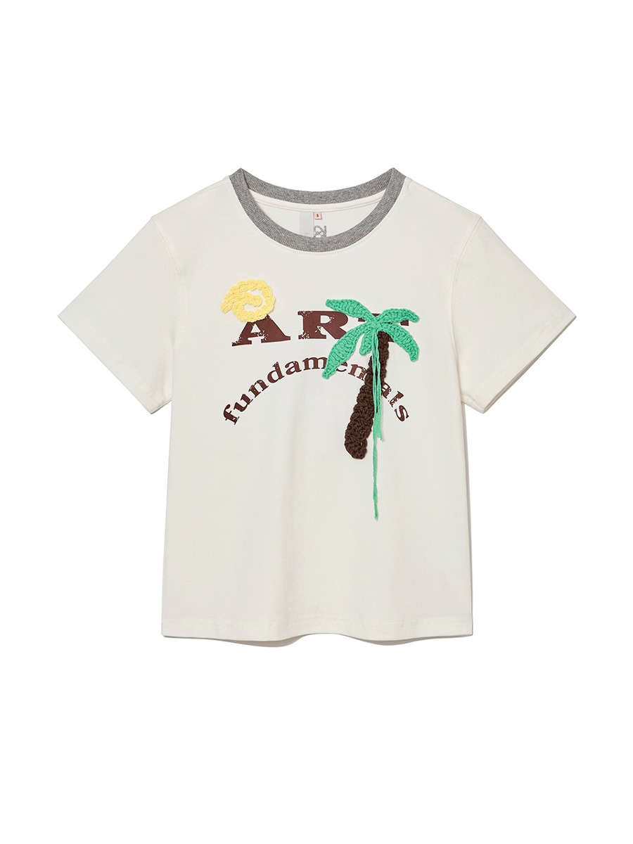 [KIJUN] Art School Crochet T-Shirt - Ivory