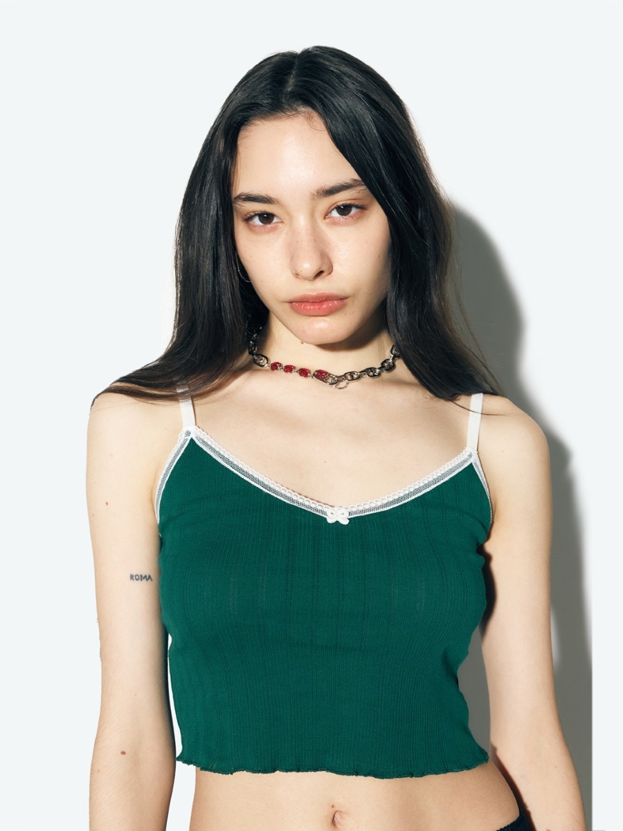 [as if CALIE] CALIE RIBBON BUSTIER - GREEN