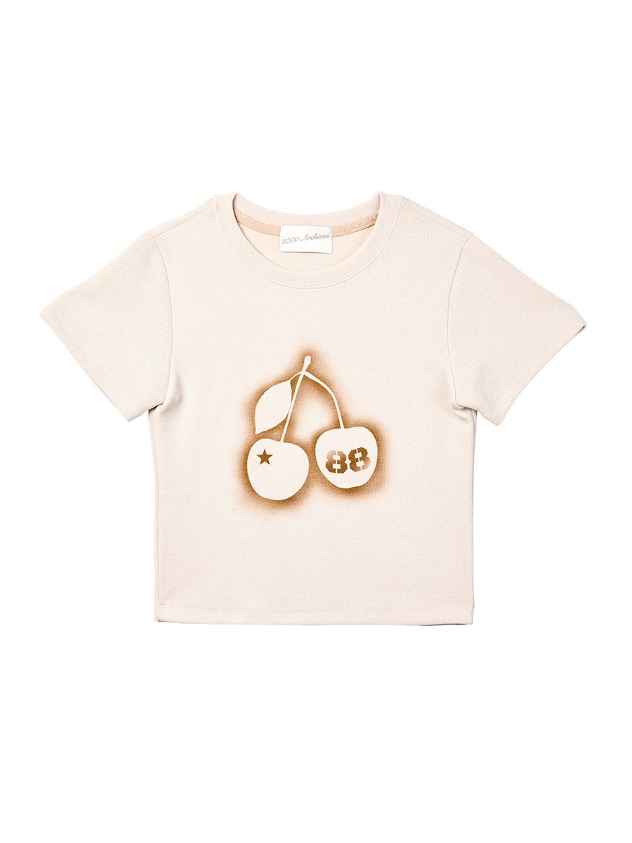[2000 ARCHIVES] CHERRY TOAST T SHIRTS - BEIGE