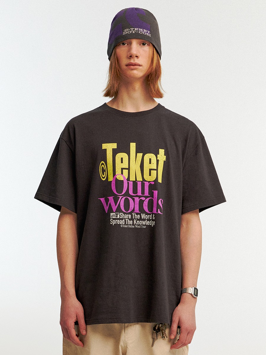[TEKET] Our Words Tee - Charcoal