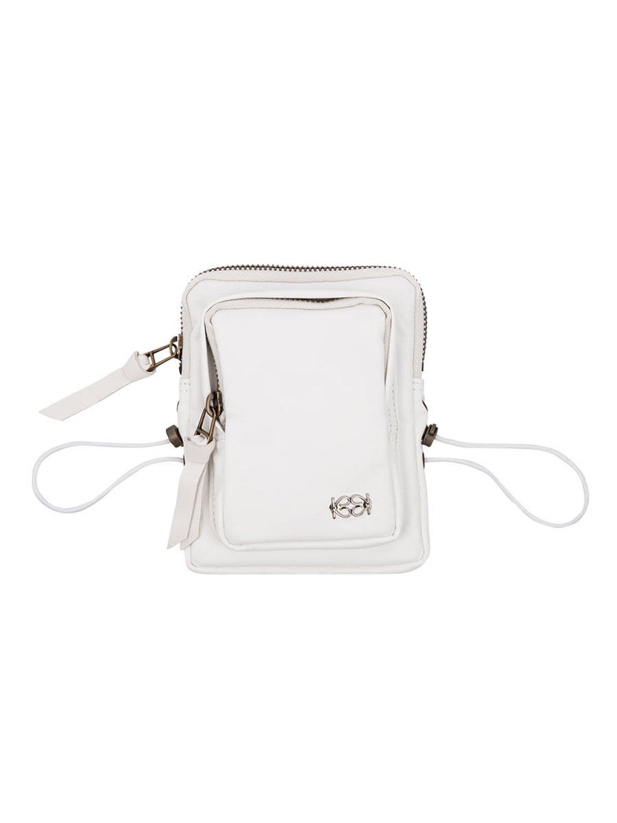 [Kijun] RENEWAL Pleather Mini Bag - White